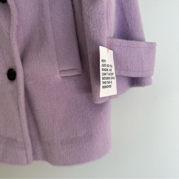 ASOS Design Smart Oversized Lilac Peacoat - Picture 8 of 9